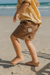 OTTWAY Nomad Brown Checked Shorts - Kids