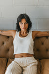 OTTWAY Maya White Knit Tank