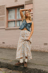 OTTWAY Alba - Blue Tie-Front Cami Top