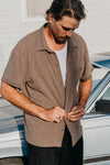 OTTWAY Dixton Textured Brown SS Shirt