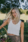 OTTWAY Maya White Knit Tank