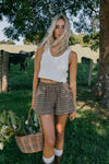 OTTWAY Willow - Green Checked Shorts