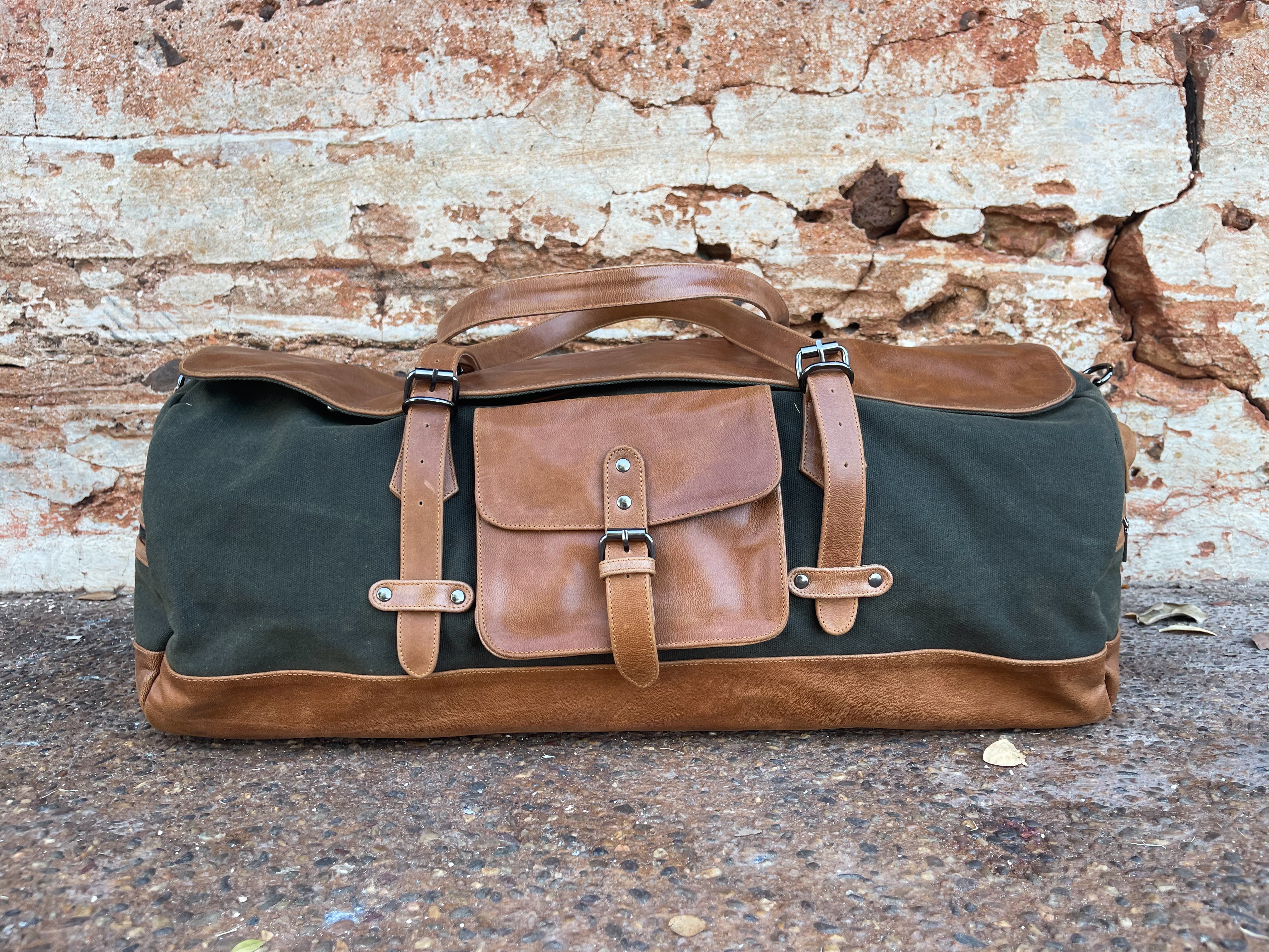 London Weekender Canvas Bag - Forest