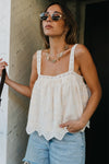 OTTWAY Gaia Embroidery Top Cream